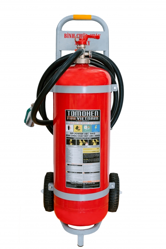 Bình chữa cháy Bột ABC 35kg (Có Kiểm Định) - Loại Xe Đẩy  | TMK-VJ- ABC/35KG Tomoken - Japan