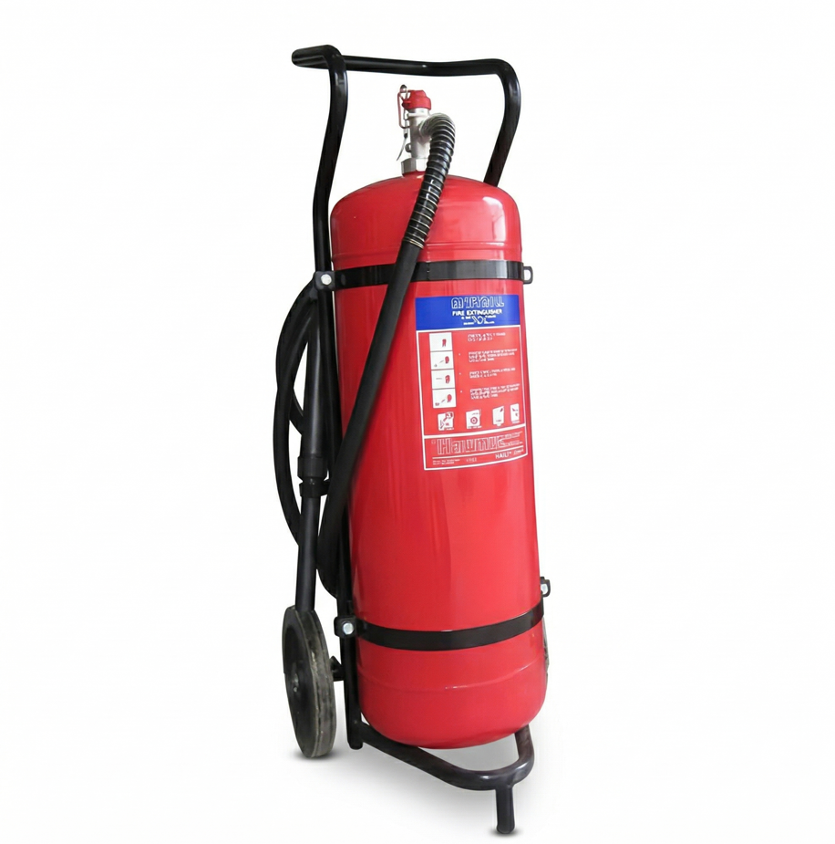 Bình chữa cháy Bột ABC 50 Kg (Có Kiểm Định) - Loại Xe Đẩy  | EXT-ABC-50K Multron - Singapore