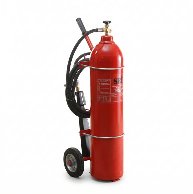Bình chữa cháy Khí MT - CO2 20 Kg (Có Kiểm Định) - Loại Xe Đẩy  | FEX080-CS-200-RD SRI Malaysia