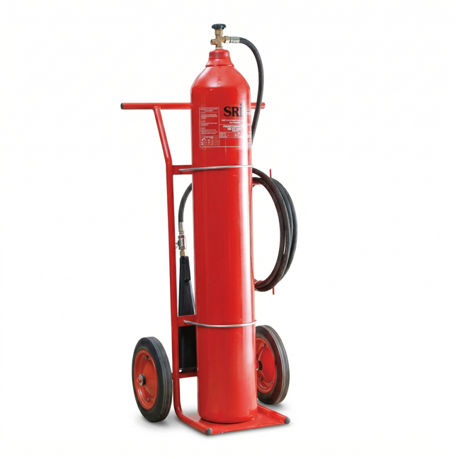 Bình chữa cháy Khí MT - CO2 45 Kg (Có Kiểm Định) - Loại Xe Đẩy  | FEX079-CS-450-RD SRI Malaysia