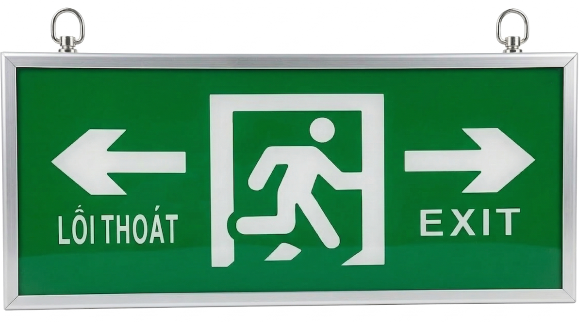 Đèn báo Exit Loại 1 Mặt Chỉ 2 Hướng (Có Kiểm Định) | 1018 GNI