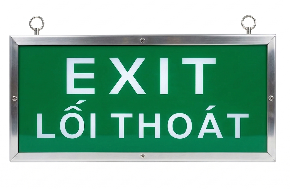 Đèn báo Exit Loại 2 Mặt Không Hướng (Có Kiểm Định) | 1018 GNI
