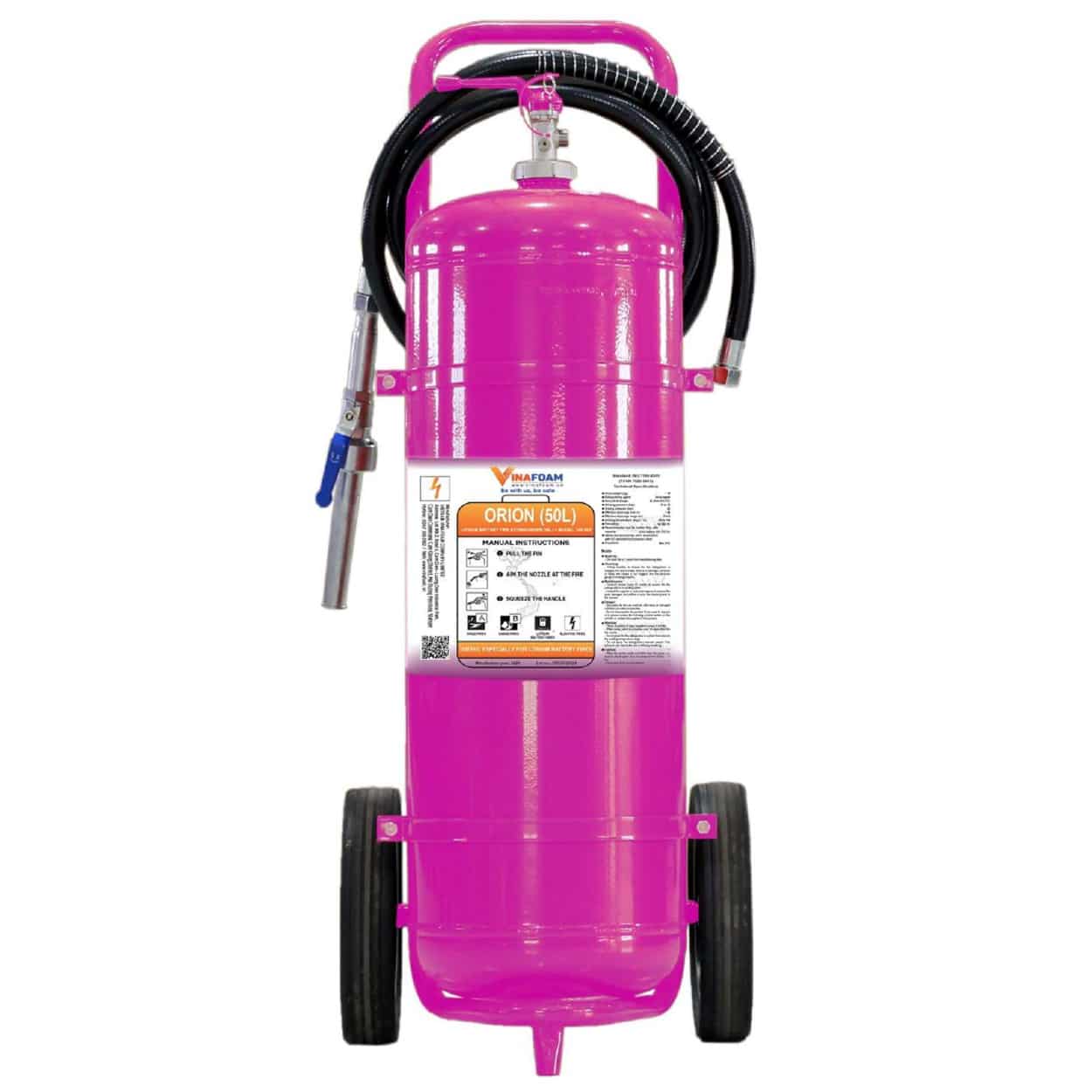 Bình chữa cháy Pin điện Lithium - ion ORION 50L (Có Kiểm Định) - Loại Xe Đẩy | OR-50 VinaFoam - VN