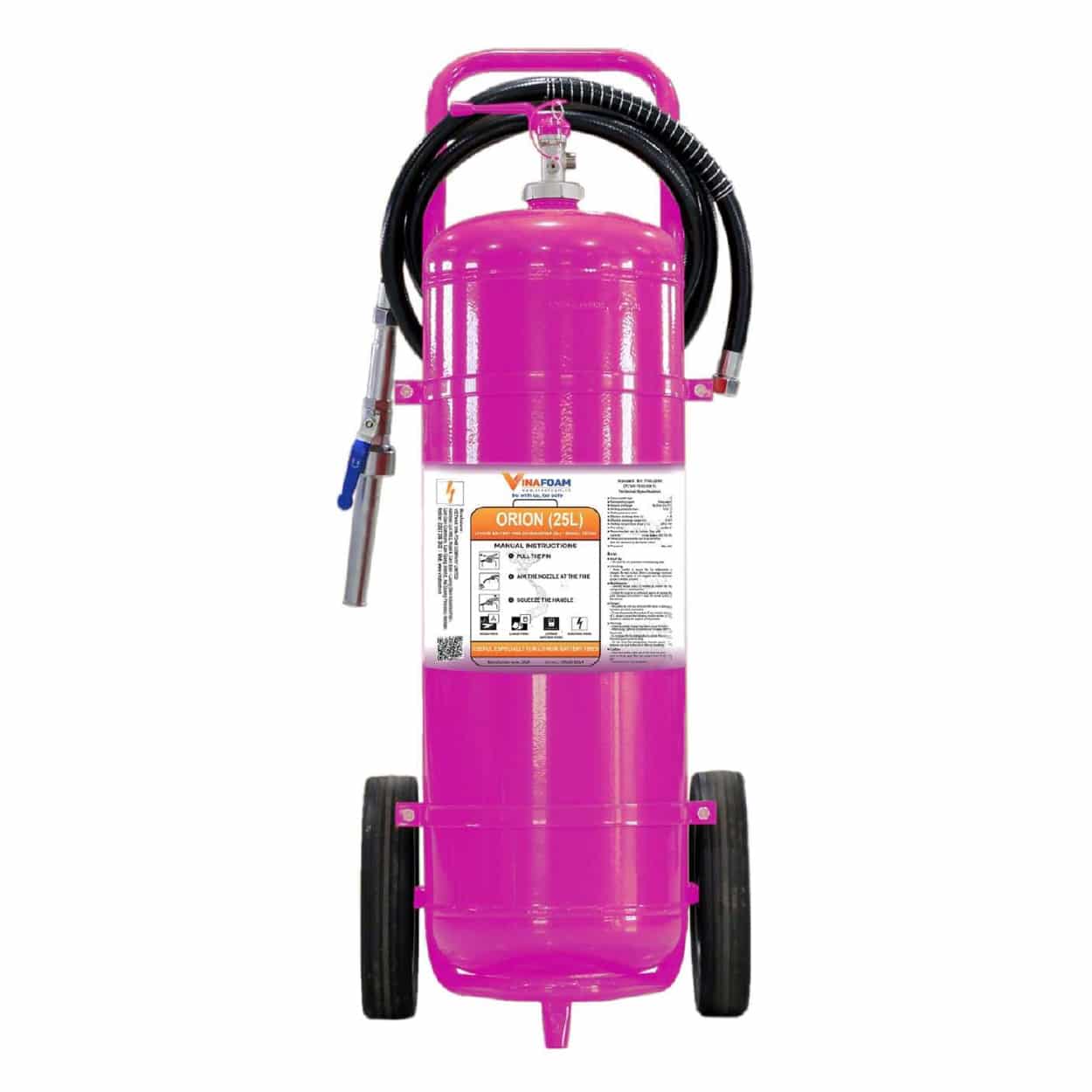 Bình chữa cháy Pin điện Lithium - ion ORION 25L (Có Kiểm Định) - Loại Xe Đẩy | OR-25 VinaFoam - VN