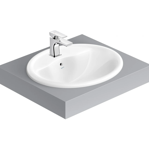 Lavabo chậu rửa mặt bán âm dương vành