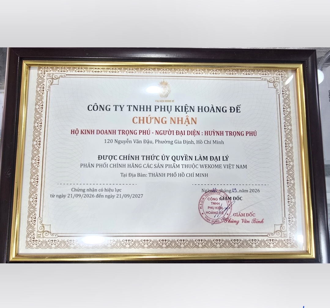 Đại lý phân phối chính thức Phụ kiện Wekome chính hãng full vat