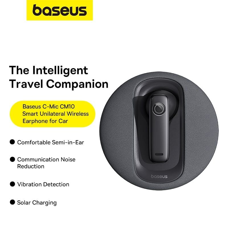 Tai nghe Bluetooth Trên Xe Ô Tô Baseus C-Micro CM10 Smart Unilateral Wireless Earphone for Car