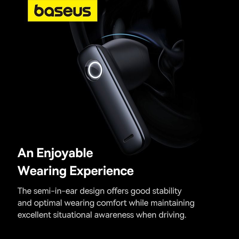 Tai nghe Bluetooth Trên Xe Ô Tô Baseus C-Micro CM10 Smart Unilateral Wireless Earphone for Car