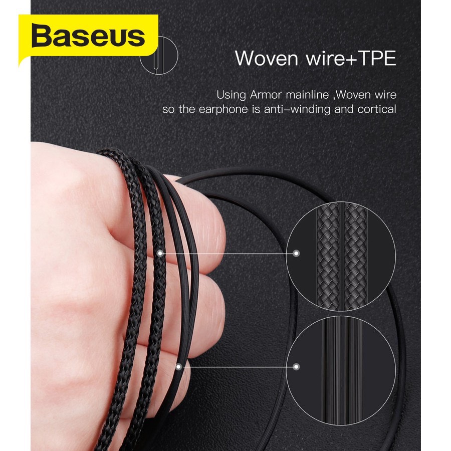 Tai nghe dây Đầu tròn Baseus Encok H06