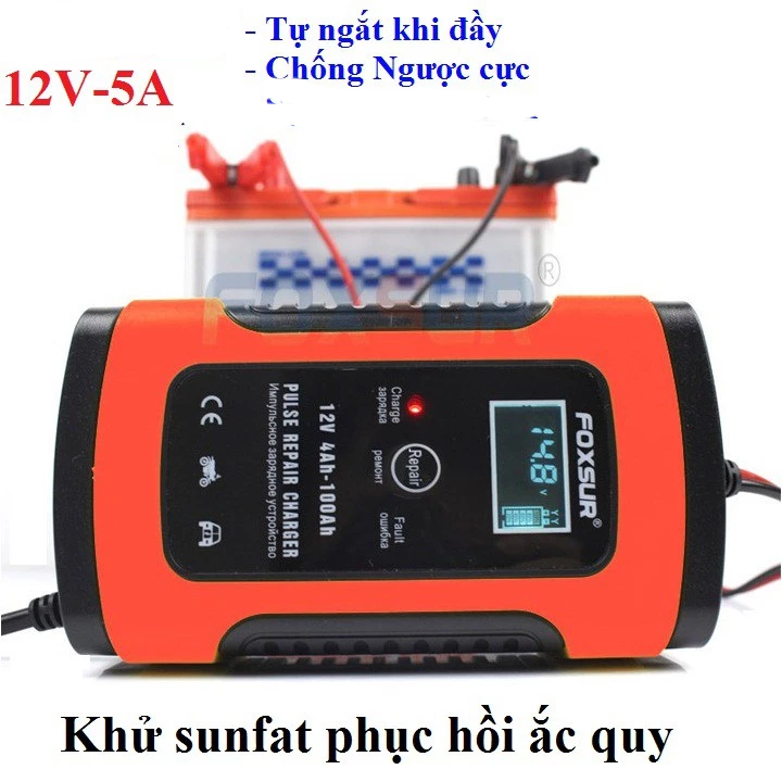 Sạc Ắc quy 12V 2Ah-100AH