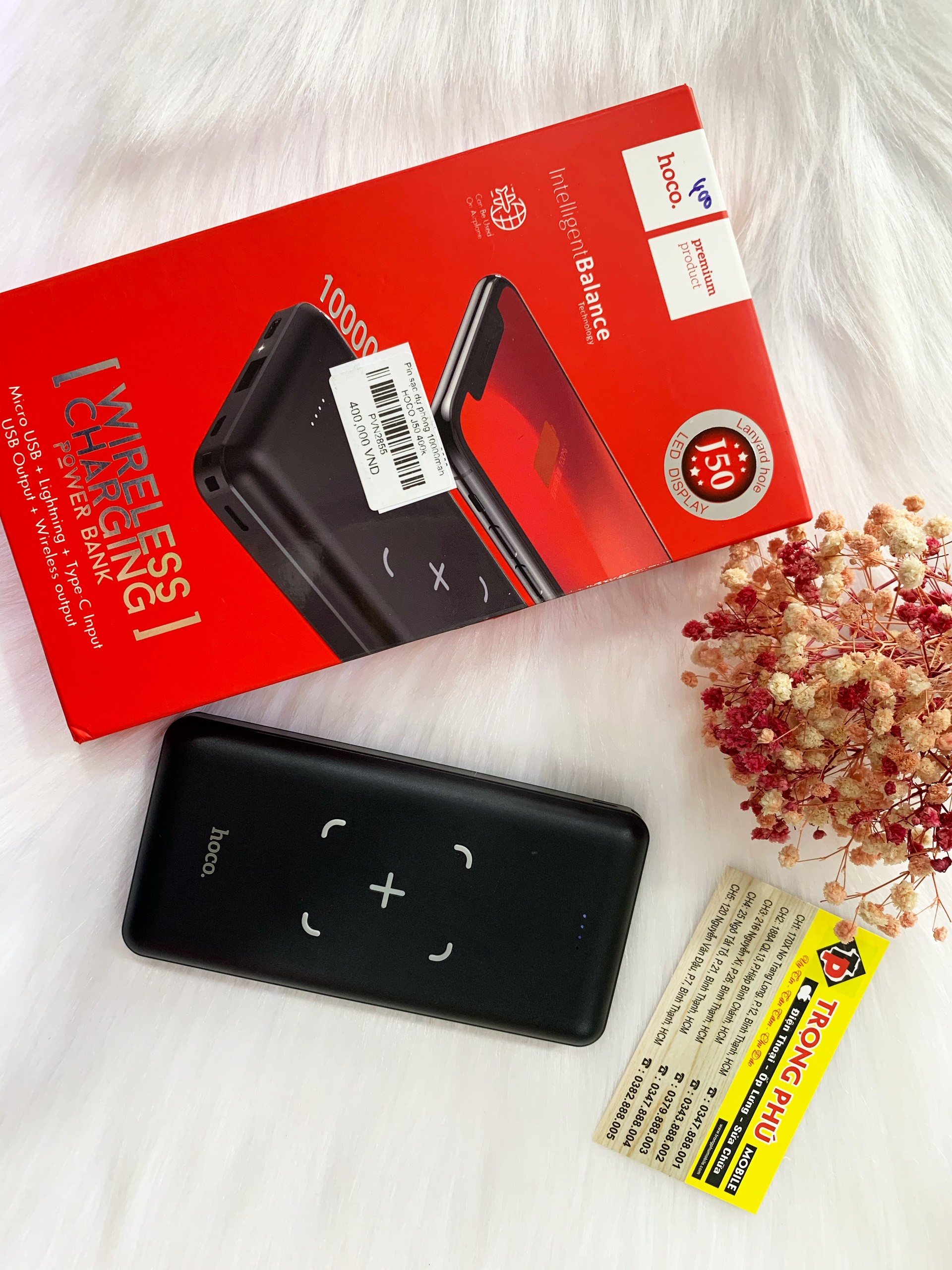 Sạc dự phòng 10000mah HOCO J50 - sạc không dây