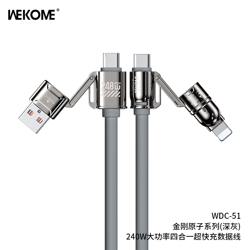 Cáp sạc 4 đầu Wekome 4in1 WDC-51 1,2m