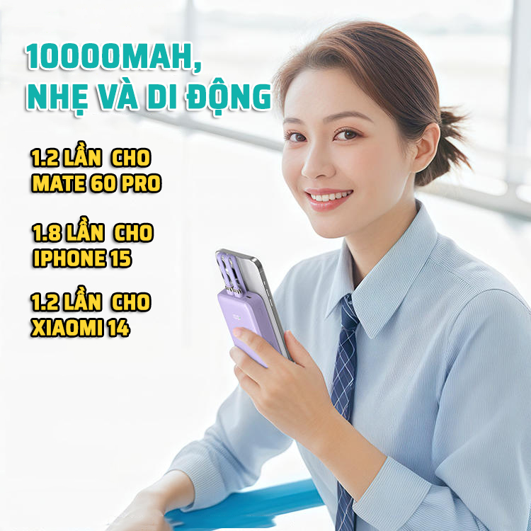 Sạc dự phòng Pisen TP-D165 22,5w 10000mAh quick power Link