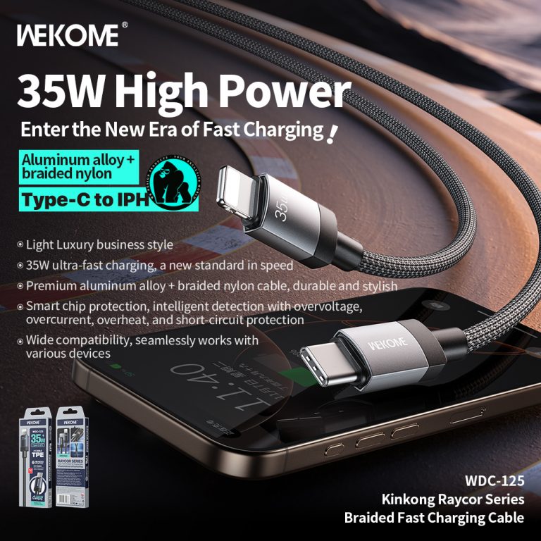 Cáp sạc TypeC-Lighting Wekome WDC 125