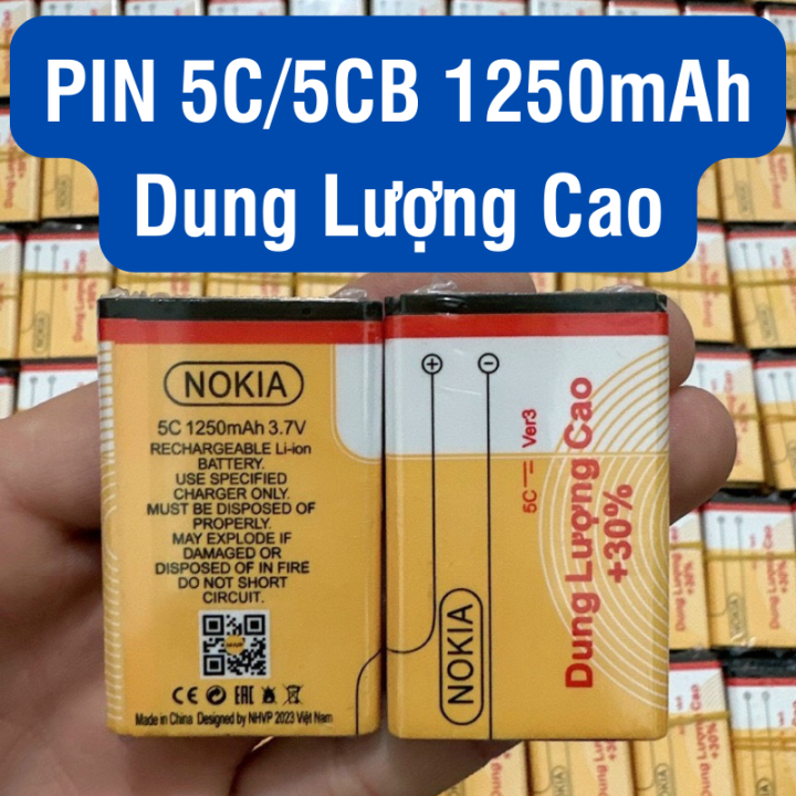 Pin 5c dung lượng cao cho nokia, điện thoại bàn phím