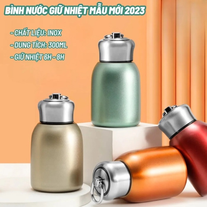 Bình nước Giữ Nhiệt Bằng Thép 300ml