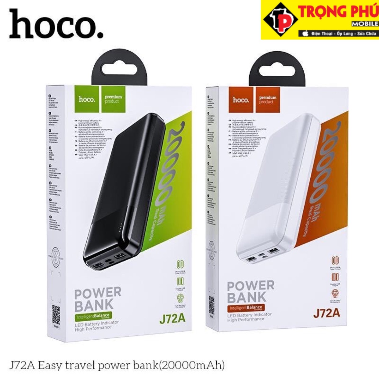 Sạc dự phòng Hoco j72A 20.000mah