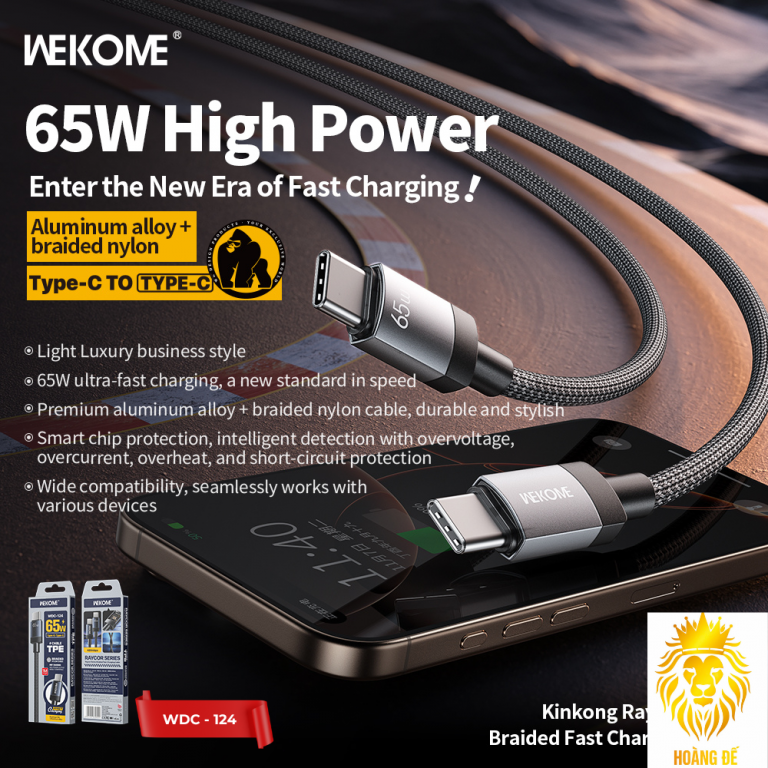 Cáp sạc TypeC-TypeC Wekome WDC 124