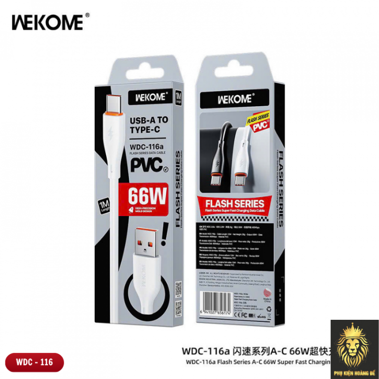 Cáp sạc Usb-Typec Wekome WDC 116