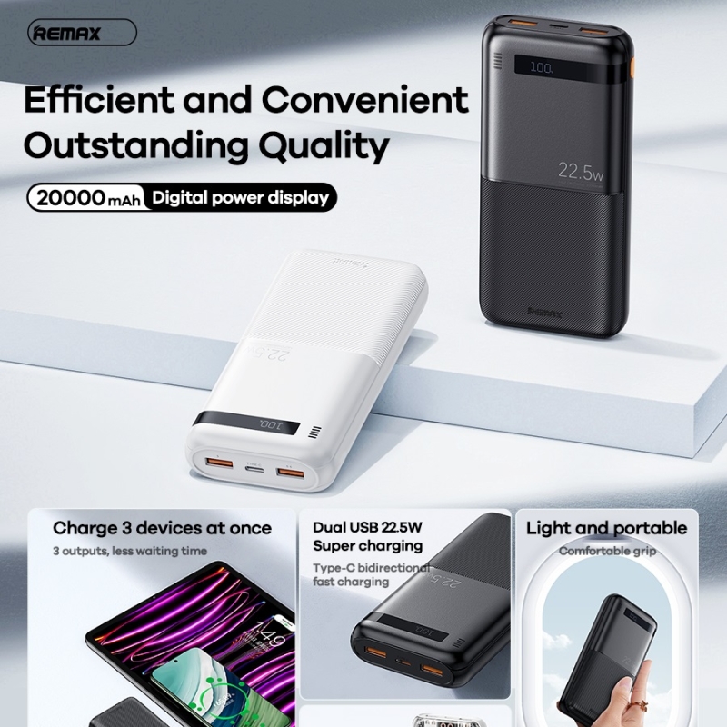 Sạc dự phòng Sạc Nhanh 22.5W Remax RPP-72 20.000mAh.