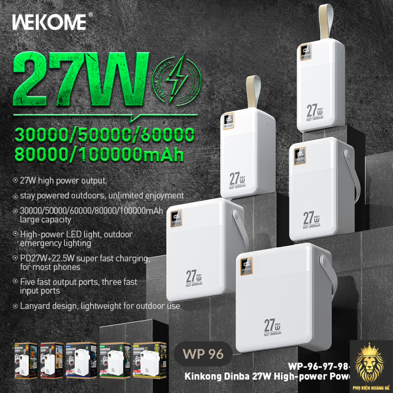 Sạc dự phòng Wekome WP-96 30.000mah