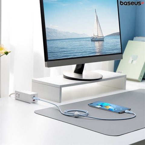 Cáp sạc TypeC-TypeC Baseus Puding ultra fast Silicon dẽo đóng túi
