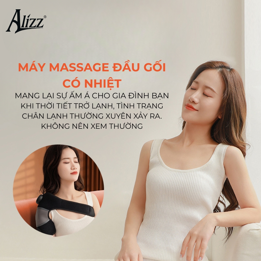 Máy Massage Đầu Gối ALIZZ AL-14033 Chườm Nóng Giảm Đau Nhức Đầu Gối, Vai, Khuỷu Tay - 1 Cái