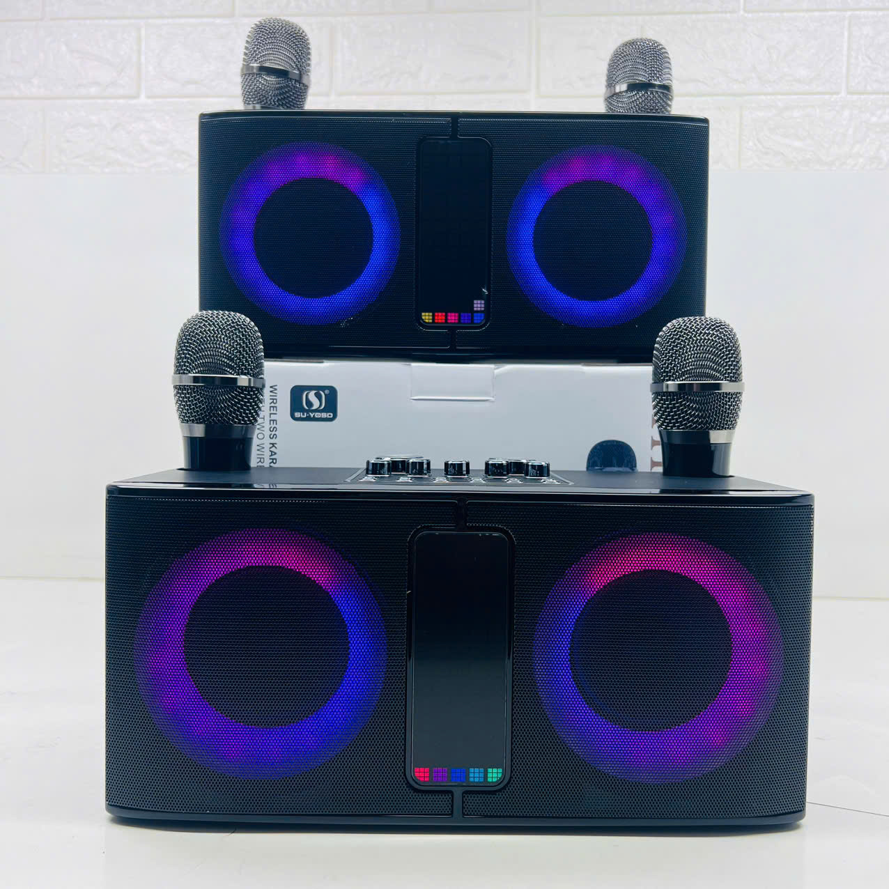 Loa Karaoke Bluetooth kèm 2 Micro hát YOSD Ys-A212