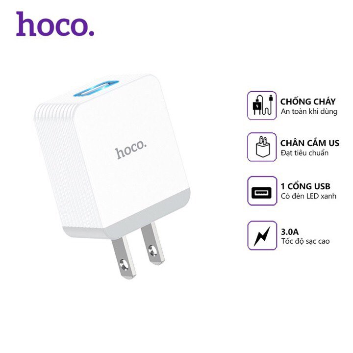 Cốc sạc usb Hoco DC03