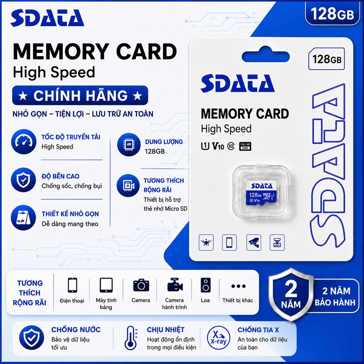 Thẻ nhớ Micro Sdata hãng