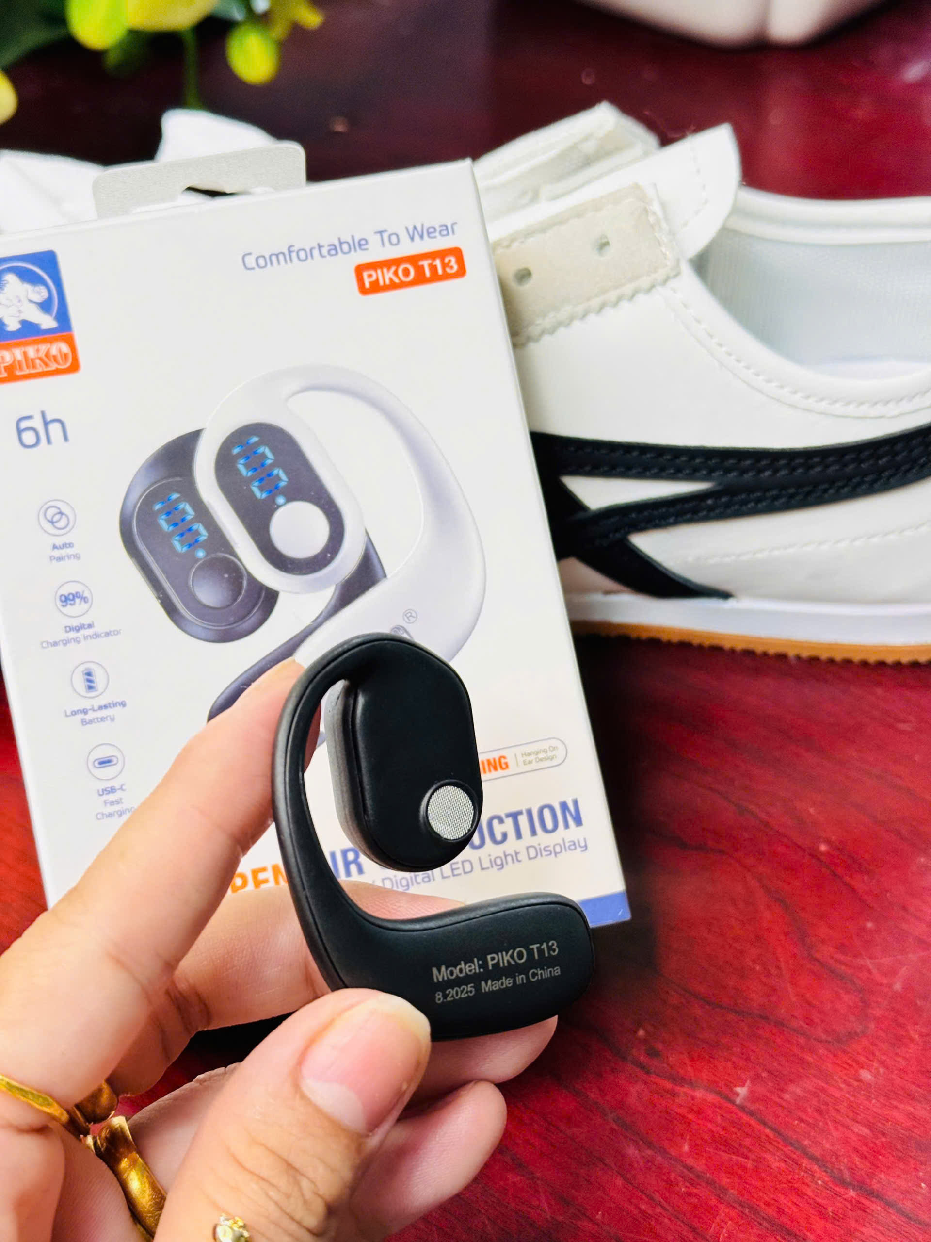Tai nghe 1 tai Piko T13 6H có led