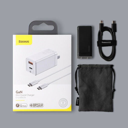 Bộ sạc TypeC-TypeC nhanh Baseus 65W Gan3 pro