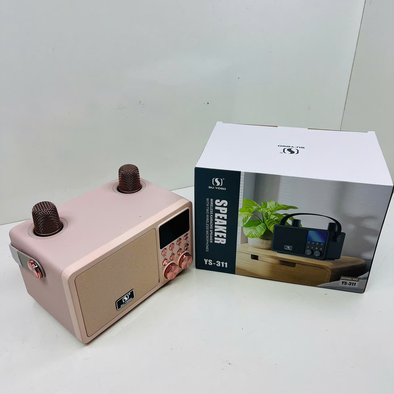 Loa Karaoke Bluetooth kèm 2 Micro hát YOSD Ys-A313