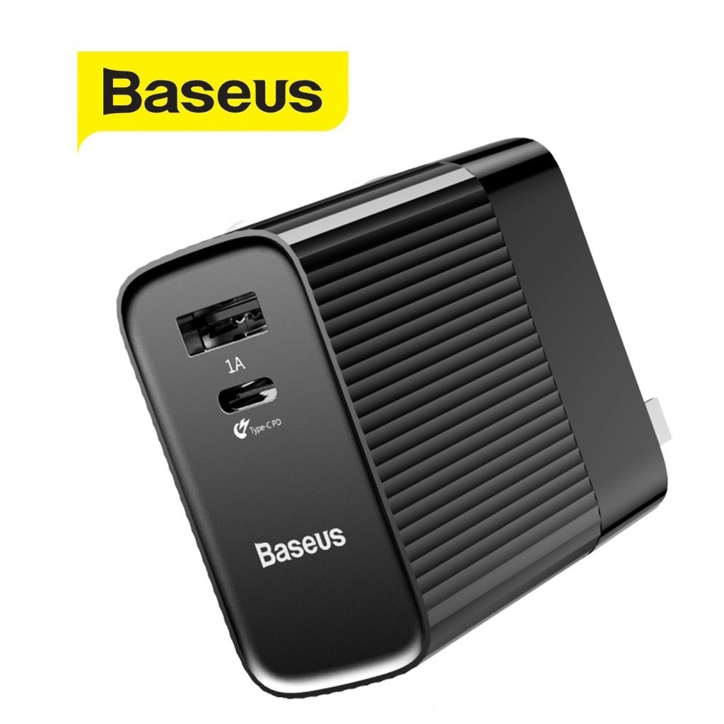Cốc sạc TypeC Baseus 2 Cổng 30W Transun Chân Gập
