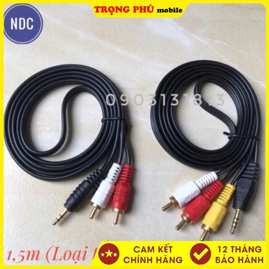 Cáp loa AV 1 3.5 ra 2 đầu bông sen Arigato 1.8m/1,5m