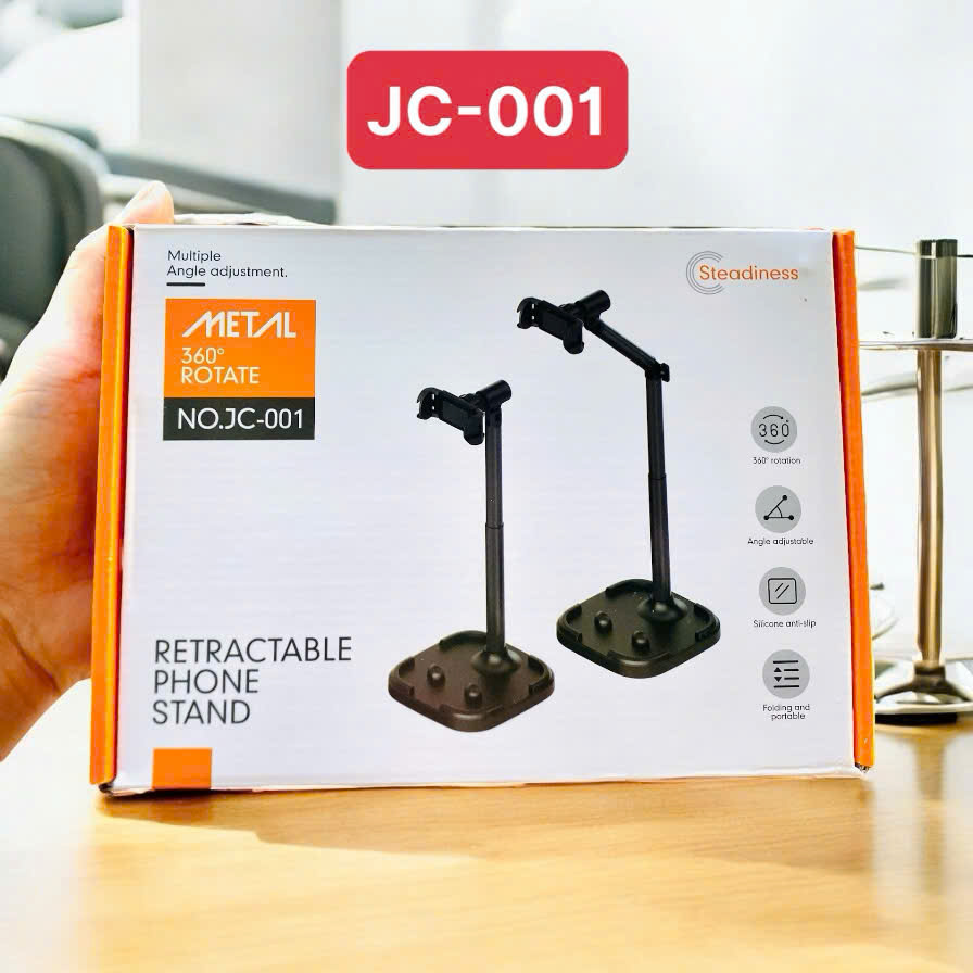 Kệ điện thoại + ipad JC-001, xoay 360 cao, gấp, livetream, xem phim