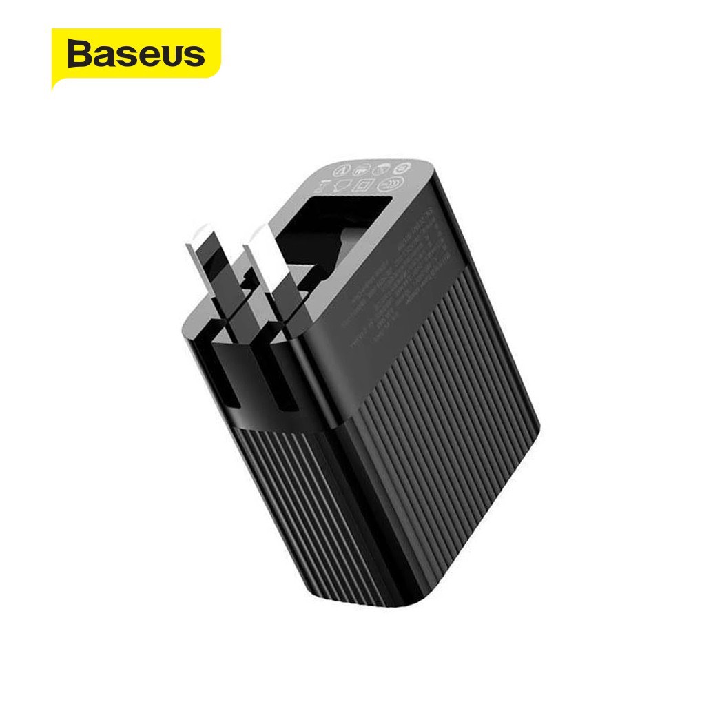Cốc sạc TypeC Baseus 2 Cổng 30W Transun Chân Gập
