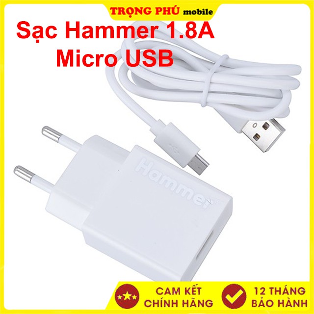 Bộ sạc Usb-Micro Hammer 1.8A