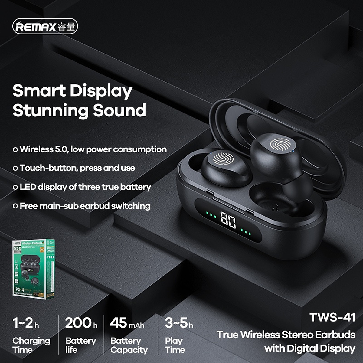Tai nghe Bluetooth Bluetooth Remax TWS-41( DD)