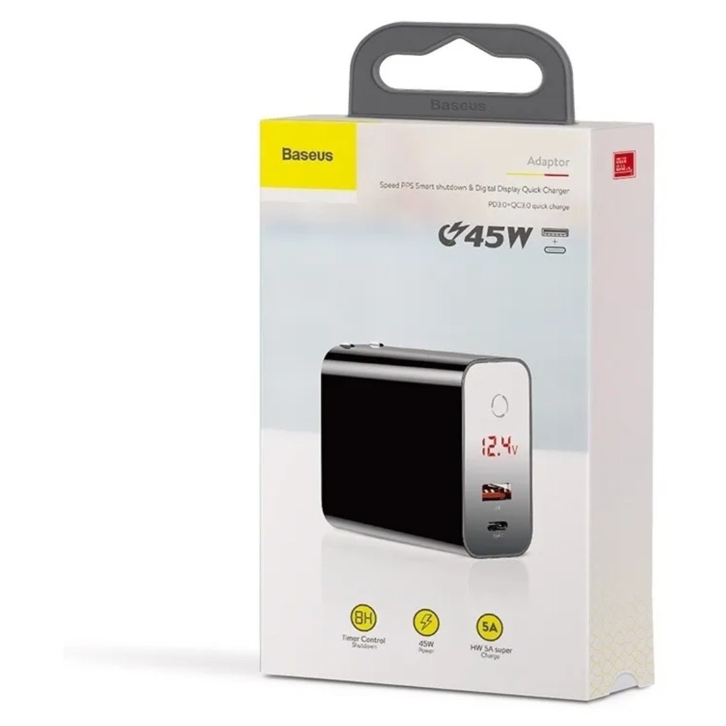 Cốc sạc TypeC Baseus Speed PPS smart shutdown&Digital 45w