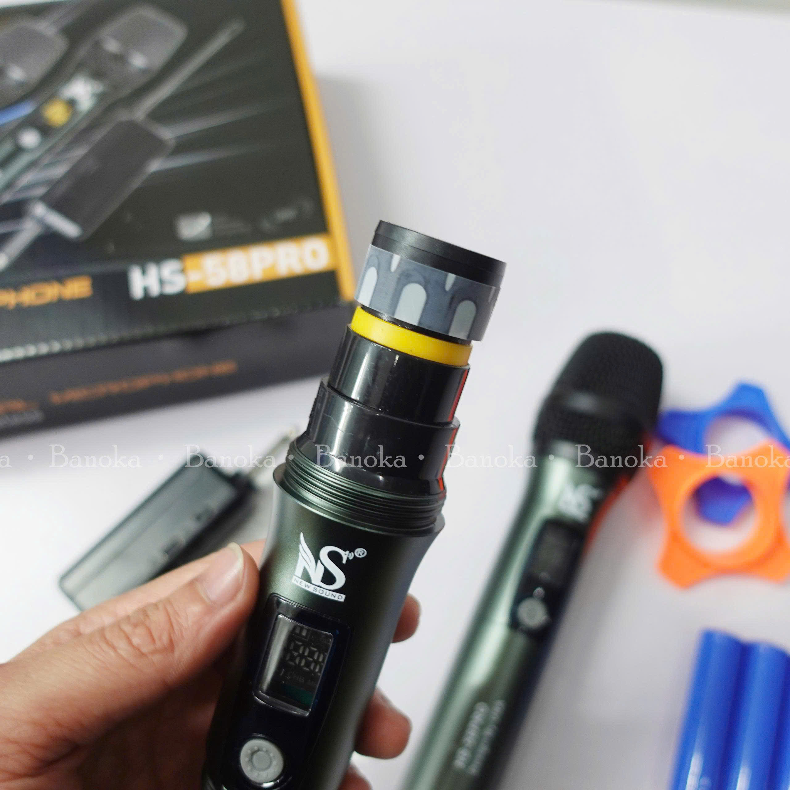 Micro đa năng New Sound HS-58Pro không dây 2 mic