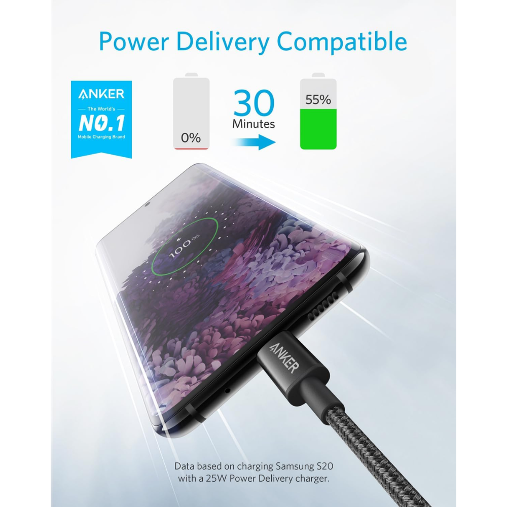 Cáp sạc TypeC-TypeC Anker A8752 60W 480Mbps