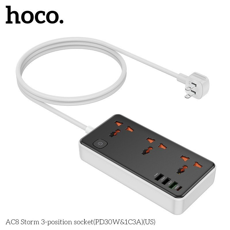 Ổ cắm điện HOCO AC8 pd30w/1c3A cao cấp
