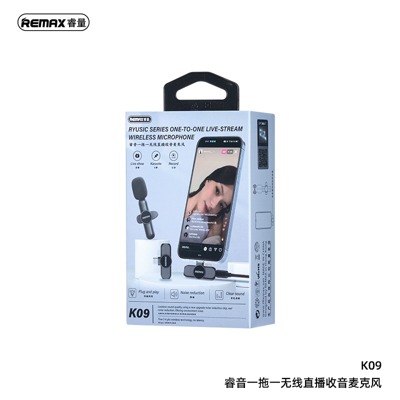 Mic thu âm stream Remax K09 1 mic lighting