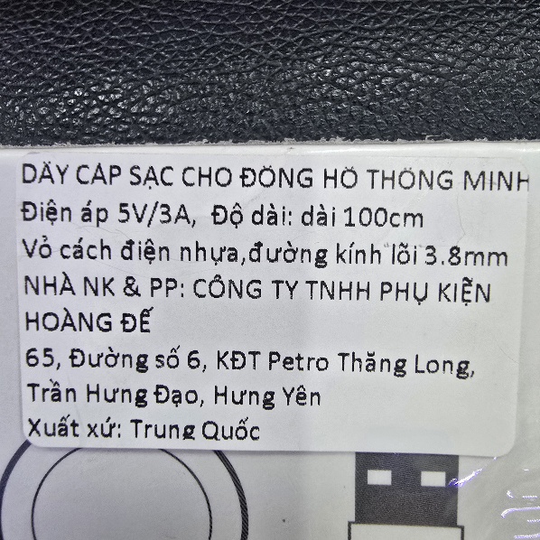Cáp sạc đồng hồ apple watch đầu USB