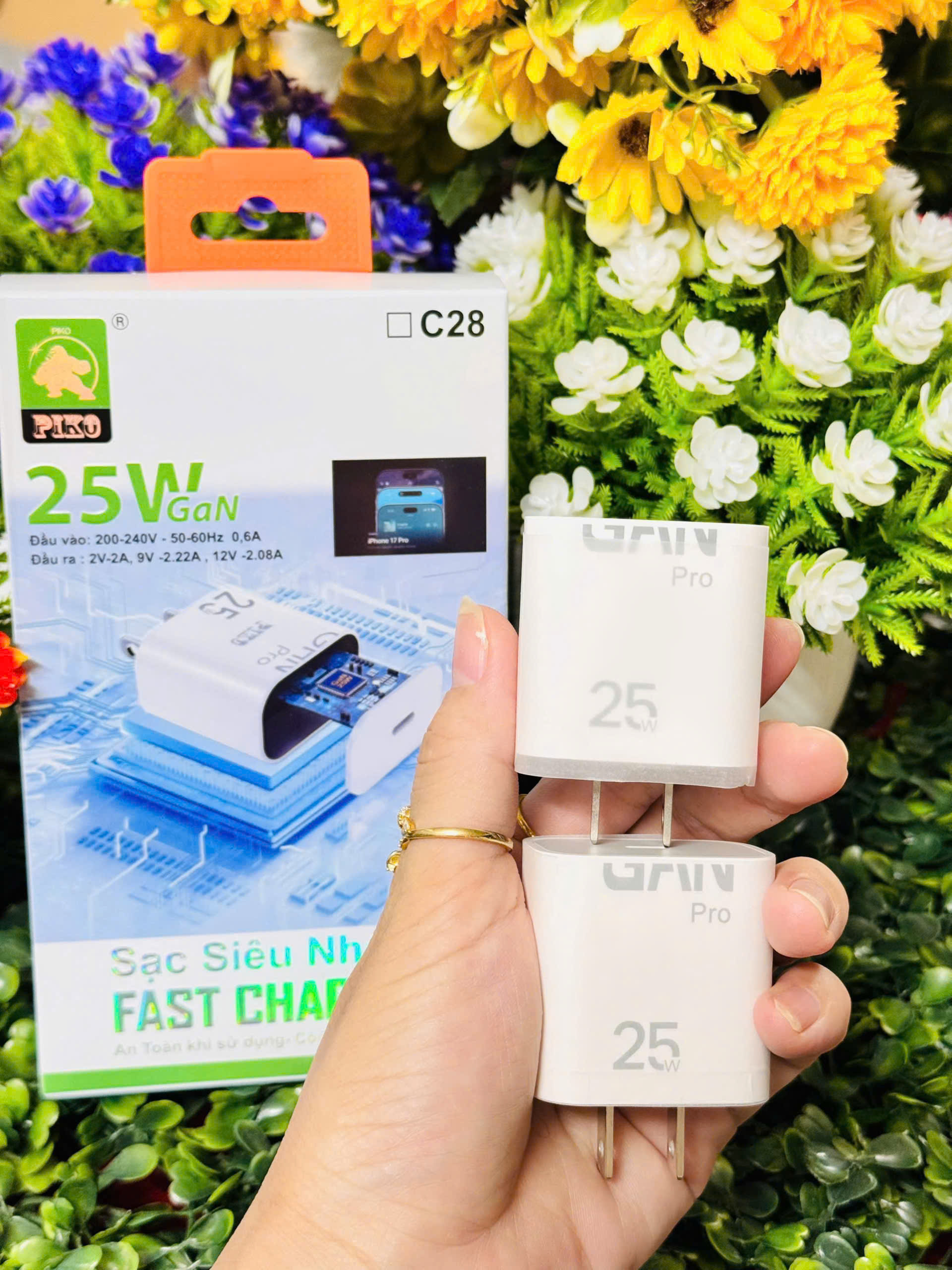 Cốc sạc TypeC 12 pro max 25w Piko C28 170k TypeC