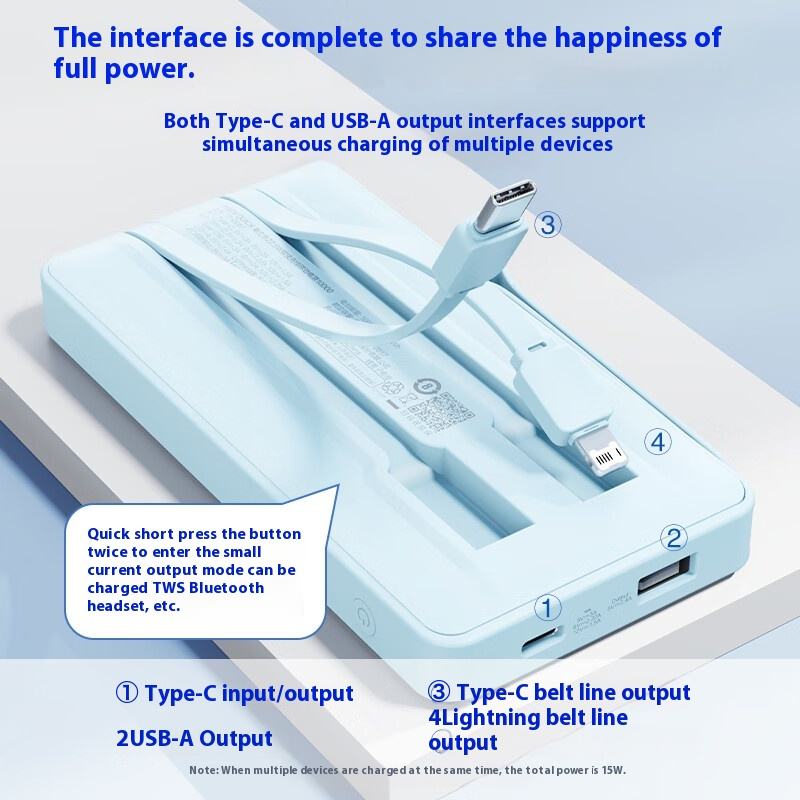 Sạc dự phòng Pisen TP-D067 POWER Square 22.5W 10000mAh