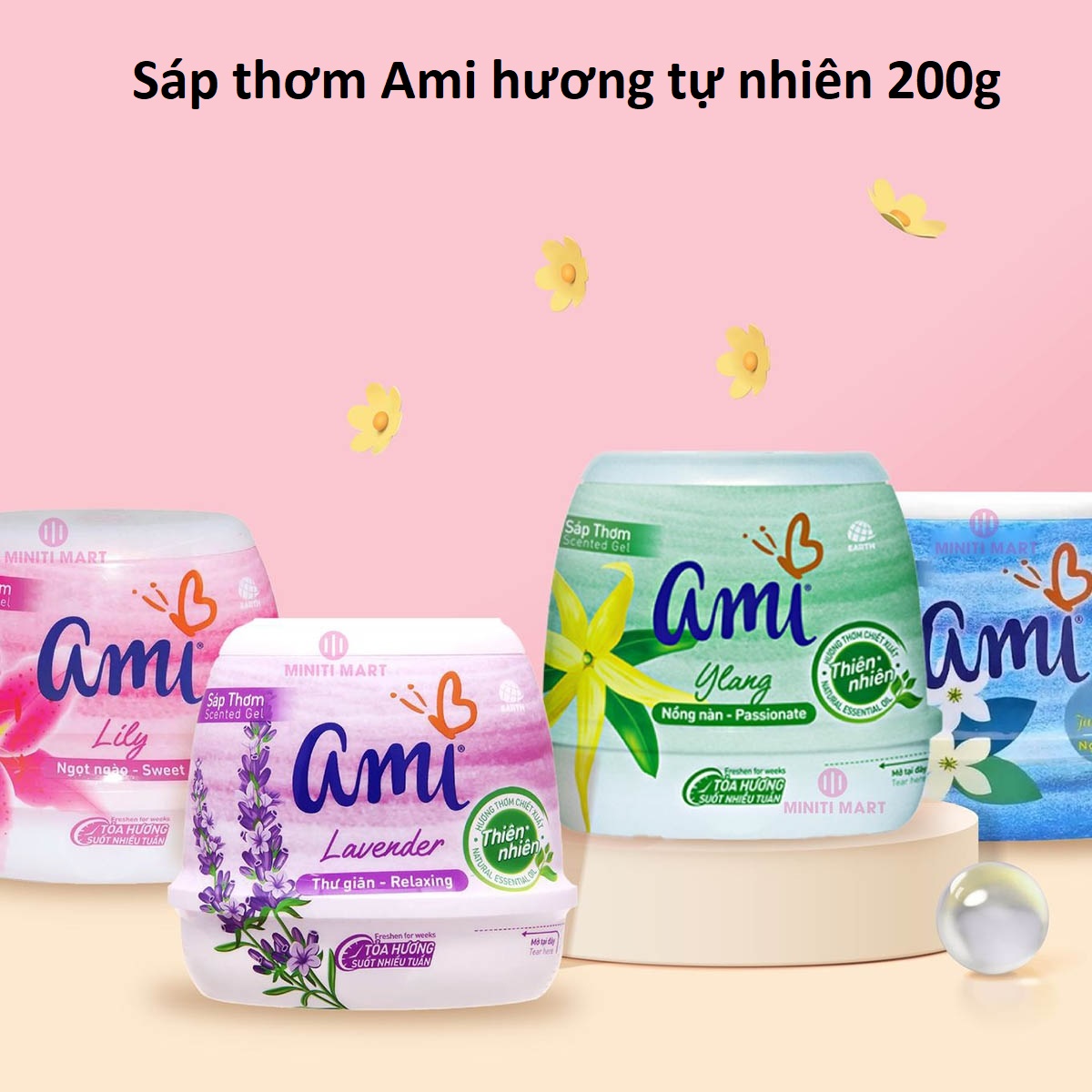 Sáp thơm Ami hương tự nhiên 200g hương inbox hoặc ngãu nhiên