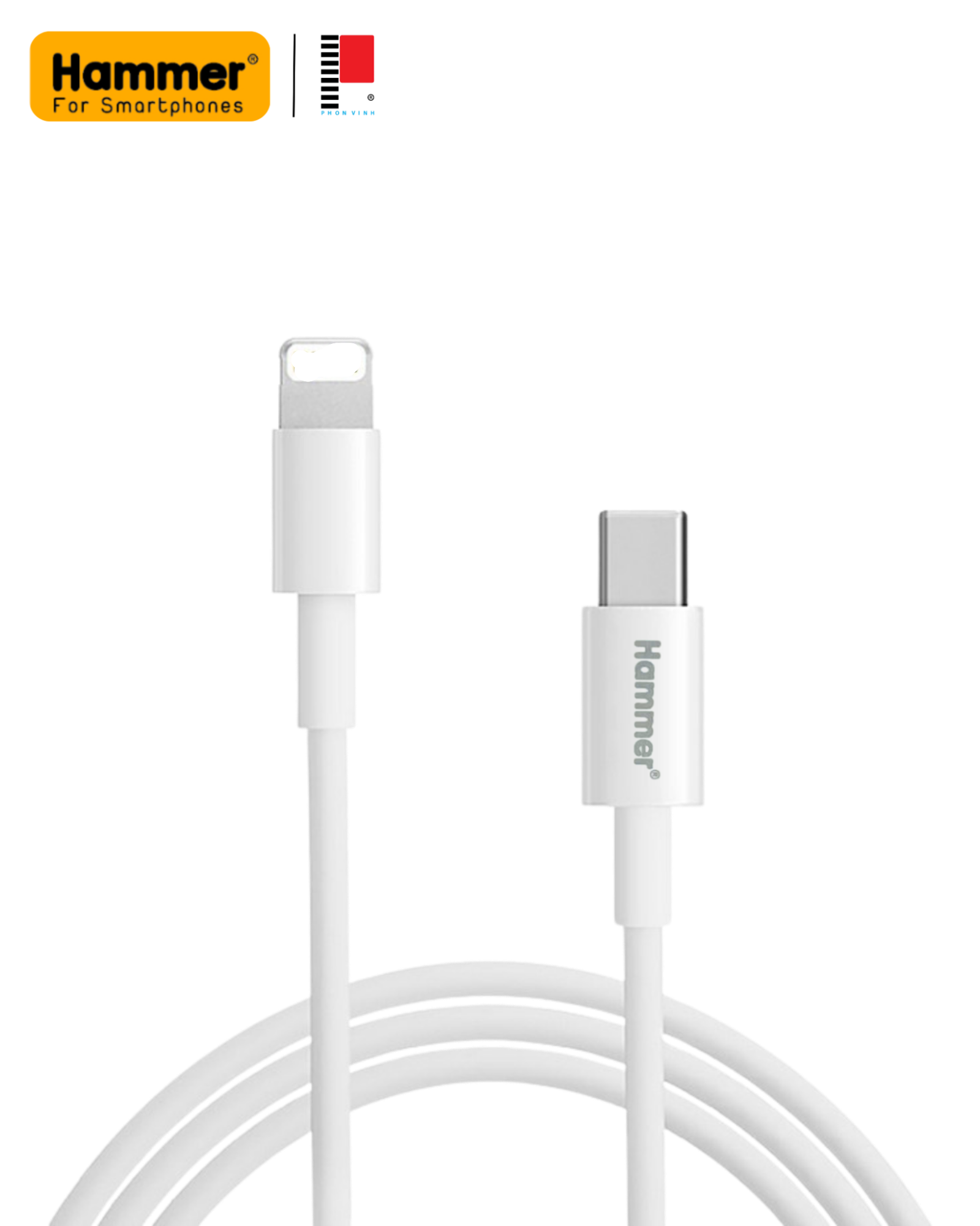 Cáp sạc TypeC-Lighting iPhone 20w Hammer H-C17 60k