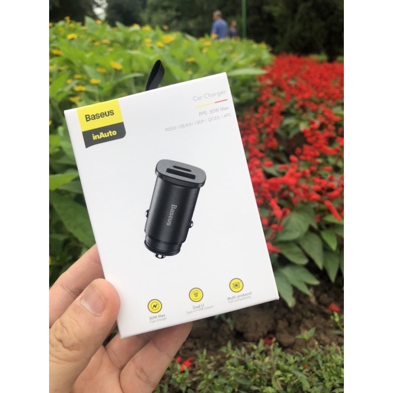 Tẩu Sạc ô tô Baseus Circular Plastic A+C 30W